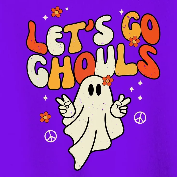 Lets Go Ghouls Ghost Retro Halloween Costume Toddler T-Shirt