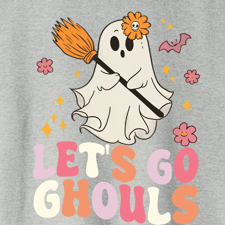 LetS Go Ghouls Funny Halloween Ghosts Graphic Novelty Meaningful Gift Women's Crop Top Tee