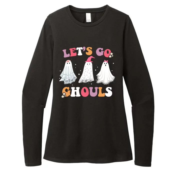 Lets Go Ghouls Cute Halloween Girl Squad Womens CVC Long Sleeve Shirt