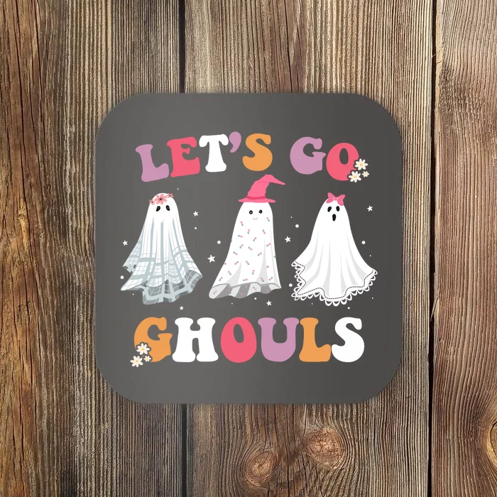 Lets Go Ghouls Cute Halloween Girl Squad Coaster