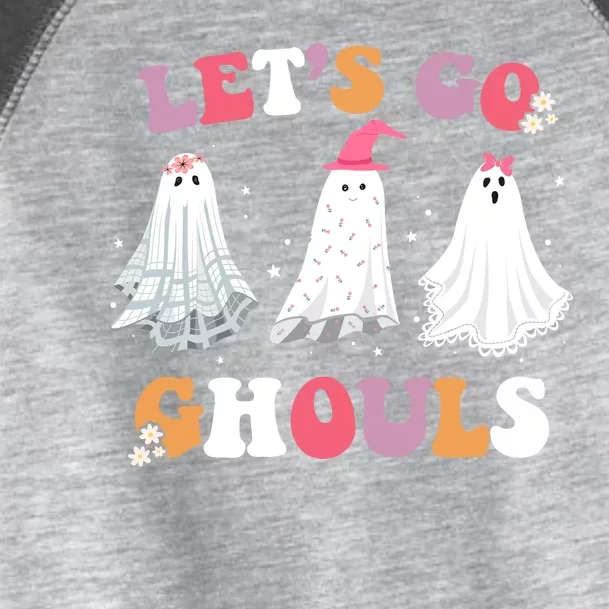 Lets Go Ghouls Cute Halloween Girl Squad Toddler Fine Jersey T-Shirt