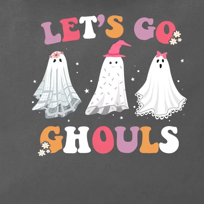 Lets Go Ghouls Cute Halloween Girl Squad Zip Tote Bag