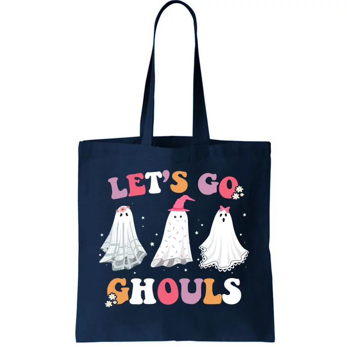 Lets Go Ghouls Cute Halloween Girl Squad Tote Bag