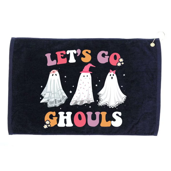 Lets Go Ghouls Cute Halloween Girl Squad Grommeted Golf Towel