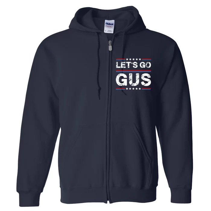 Lets Go Gus Walz Full Zip Hoodie