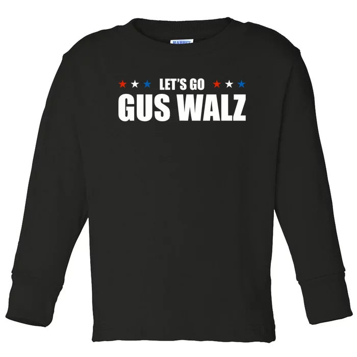 LetS Go Gus Harris Walz 2024 For President Toddler Long Sleeve Shirt