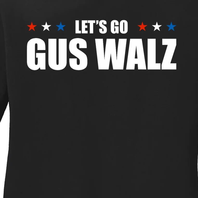 LetS Go Gus Harris Walz 2024 For President Ladies Long Sleeve Shirt