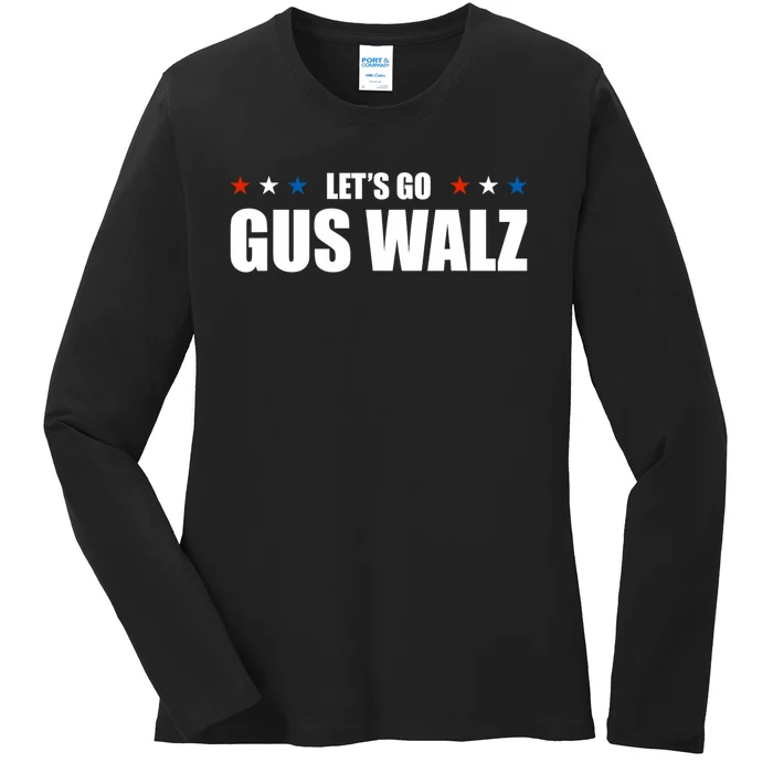 LetS Go Gus Harris Walz 2024 For President Ladies Long Sleeve Shirt