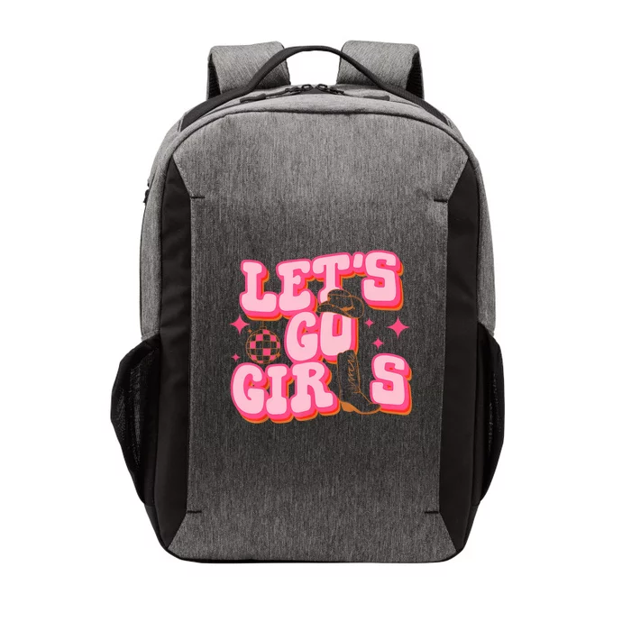 Lets Go Girl Cowgirl Hat Cowboy Boots Bachelorette Party Vector Backpack