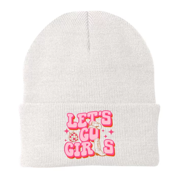 Lets Go Girl Cowgirl Hat Cowboy Boots Bachelorette Party Knit Cap Winter Beanie