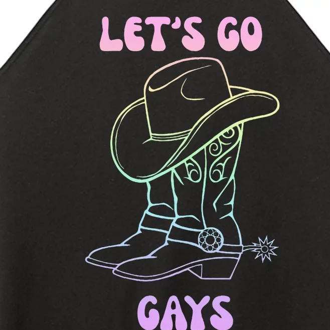 LetS Go Gays Howdy Lgbt Quote Women’s Perfect Tri Rocker Tank