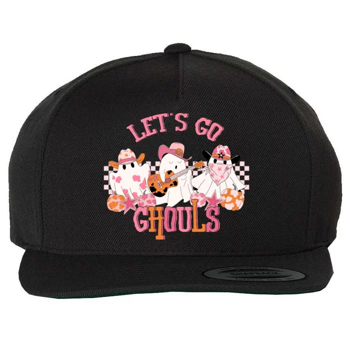 LetS Go Ghouls Western Halloween Design Gift Wool Snapback Cap