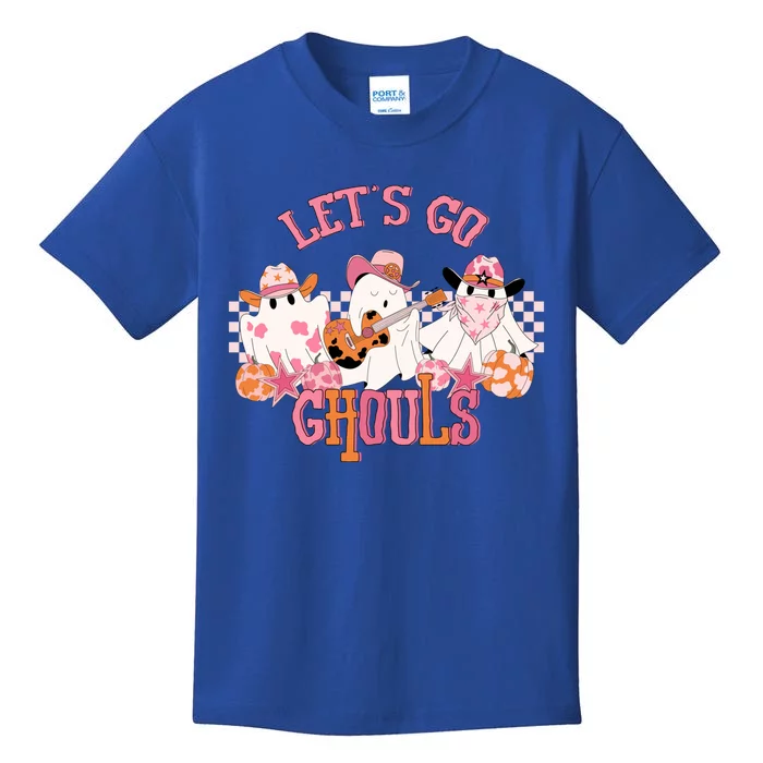 LetS Go Ghouls Western Halloween Design Gift Kids T-Shirt