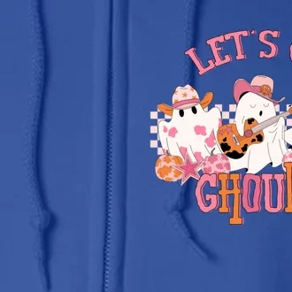 LetS Go Ghouls Western Halloween Design Gift Full Zip Hoodie