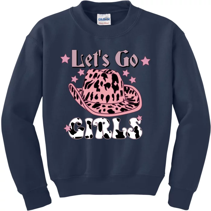 Let's Go Girl Cool Cowgirl Country Kids Sweatshirt