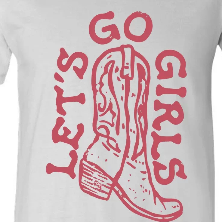 LetS Go Girls Western V-Neck T-Shirt