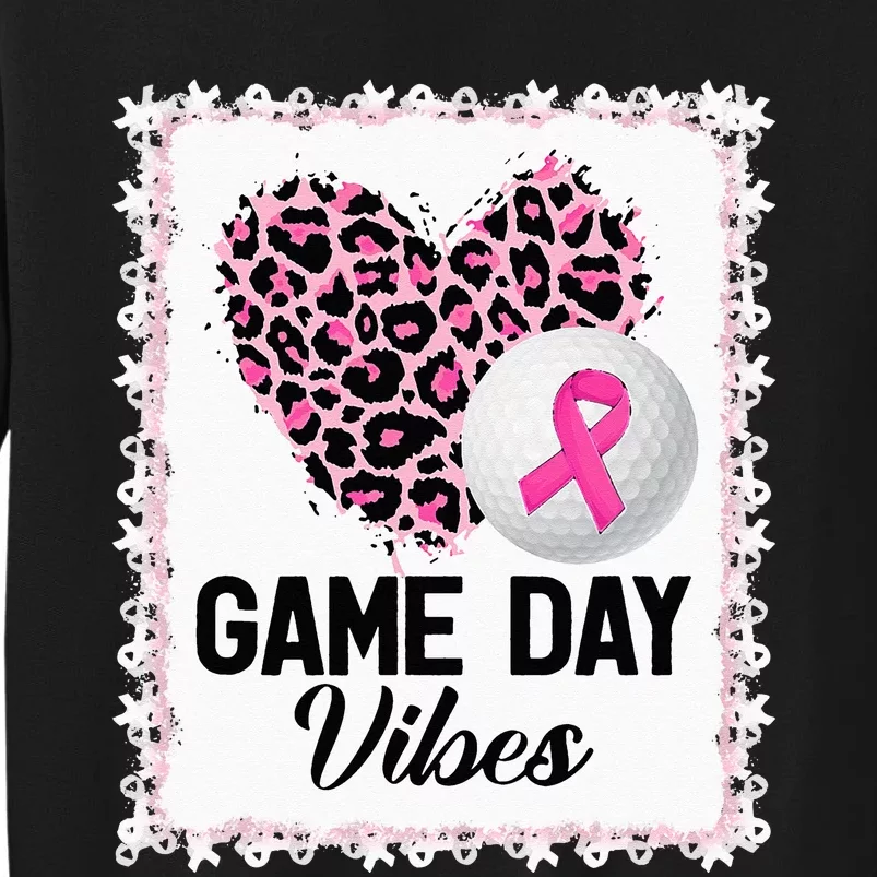 Leopard Golf Game Day Vibes Breast Cancer Awareness Sweatshirt