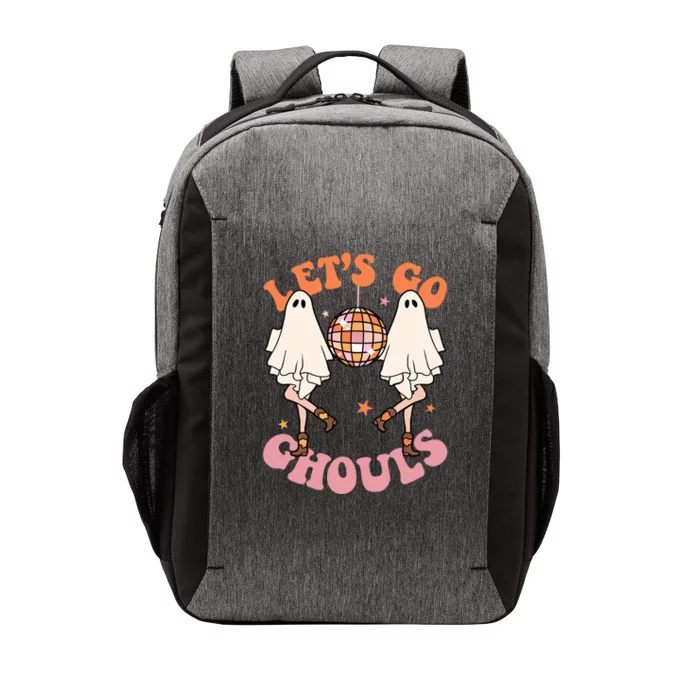 Lets Go Ghouls Spooky Season Retro Halloween Ghost Dance Funny Gift Vector Backpack