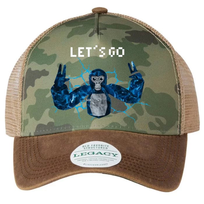 Let's Go Gorilla Gamer Meme Legacy Tie Dye Trucker Hat