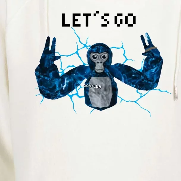 Let's Go Gorilla Gamer Meme Womens Funnel Neck Pullover Hood