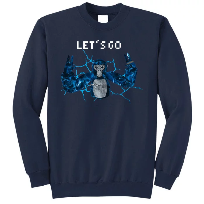 Let's Go Gorilla Gamer Meme Tall Sweatshirt