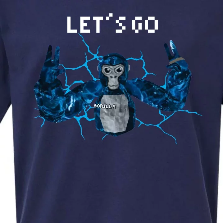 Let's Go Gorilla Gamer Meme Sueded Cloud Jersey T-Shirt