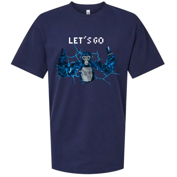 Let's Go Gorilla Gamer Meme Sueded Cloud Jersey T-Shirt