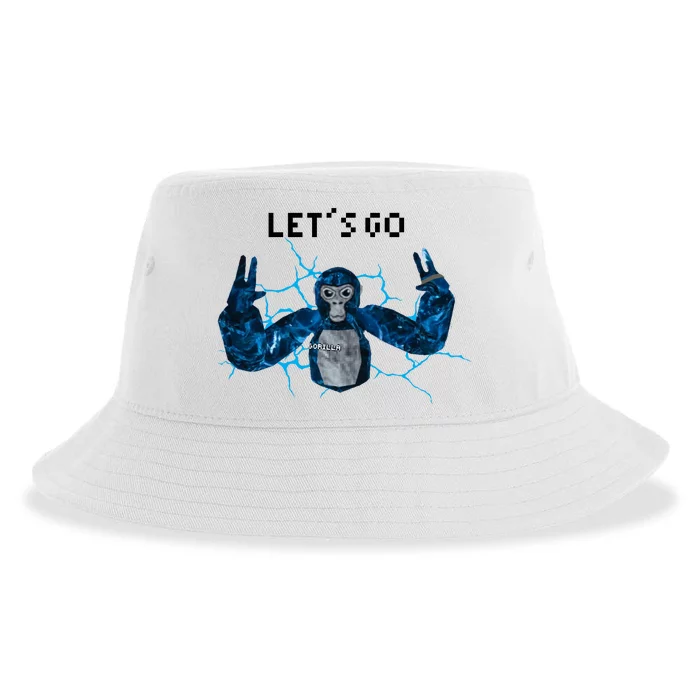 Let's Go Gorilla Gamer Meme Sustainable Bucket Hat