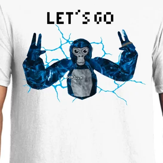 Let's Go Gorilla Gamer Meme Pajama Set