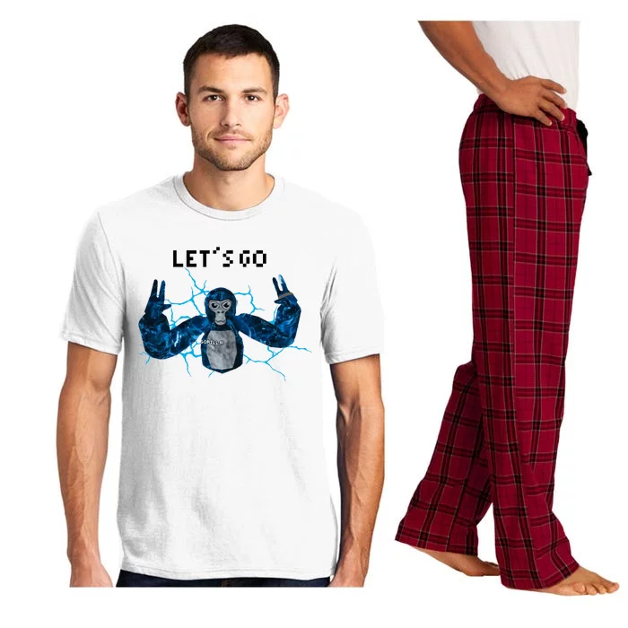 Let's Go Gorilla Gamer Meme Pajama Set