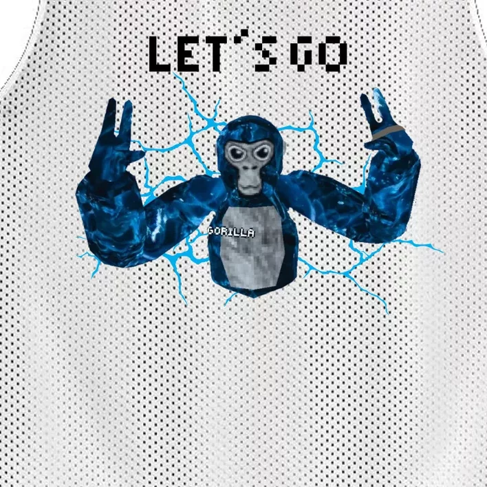 Let's Go Gorilla Gamer Meme Mesh Reversible Basketball Jersey Tank