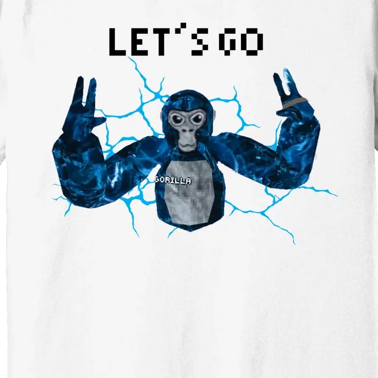 Let's Go Gorilla Gamer Meme Premium T-Shirt