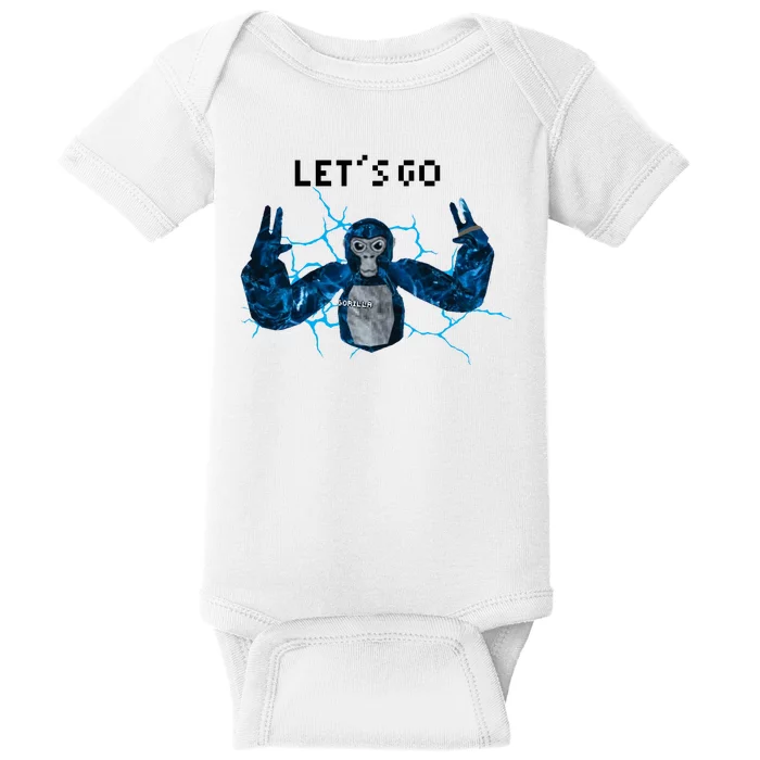 Let's Go Gorilla Gamer Meme Baby Bodysuit