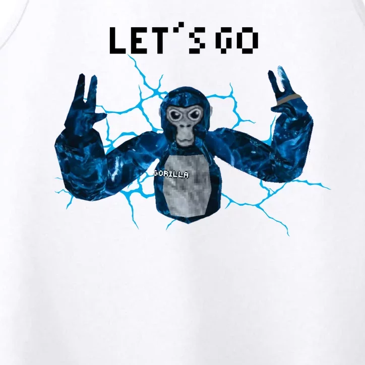 Let's Go Gorilla Gamer Meme Performance Tank