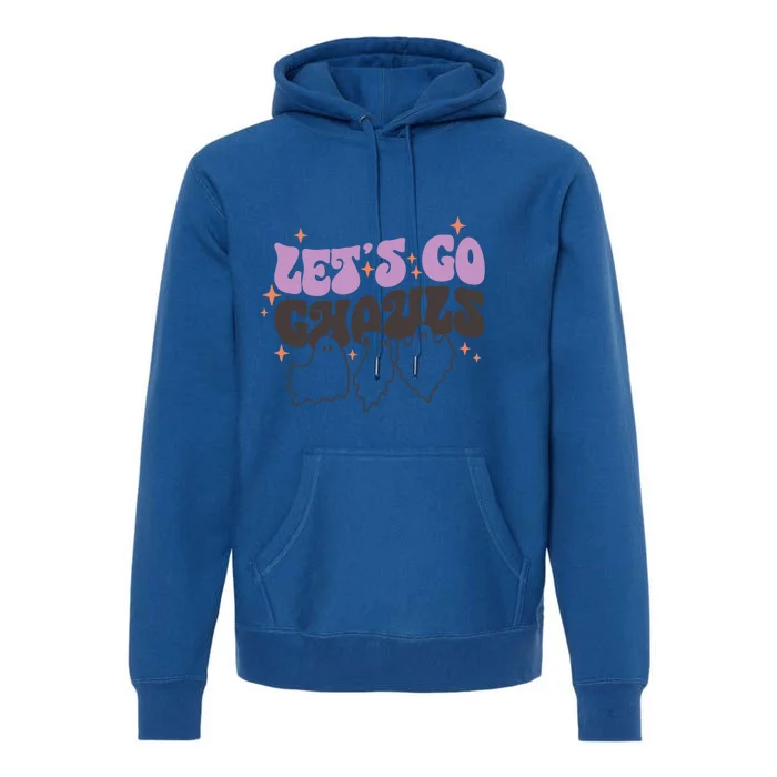 LetS Go Ghouls Cute Ghost Retro Groovy Halloween Great Gift Premium Hoodie