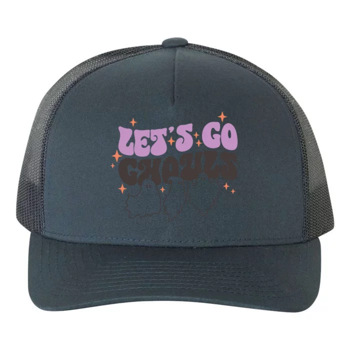 LetS Go Ghouls Cute Ghost Retro Groovy Halloween Great Gift Yupoong Adult 5-Panel Trucker Hat