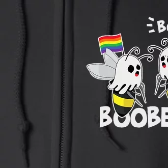 LGBT Gay Ghost Boo Bees Boobees Costume Funny Halloween Gift Full Zip Hoodie