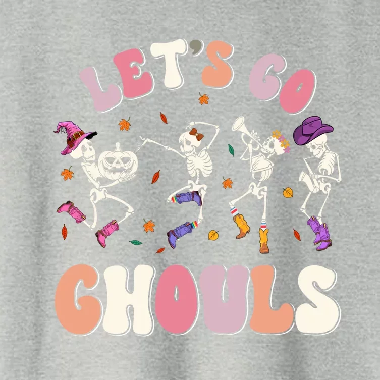 Let's Go Ghouls Spooky Season Halloween Trick Or Treat Retro Cute Gift Women's Crop Top Tee