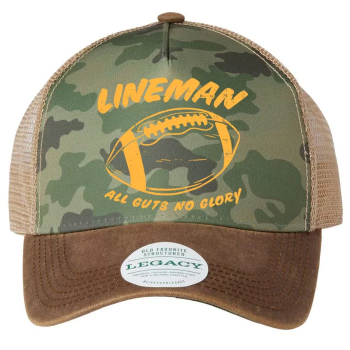 Lineman Guts Glory Funny American Football Gridiron Gift Legacy Tie Dye Trucker Hat