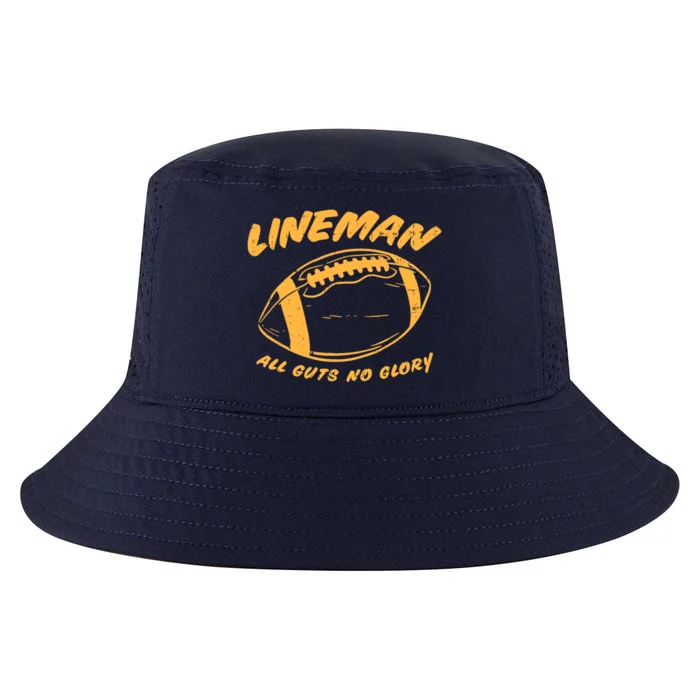 Lineman Guts Glory Funny American Football Gridiron Gift Cool Comfort Performance Bucket Hat