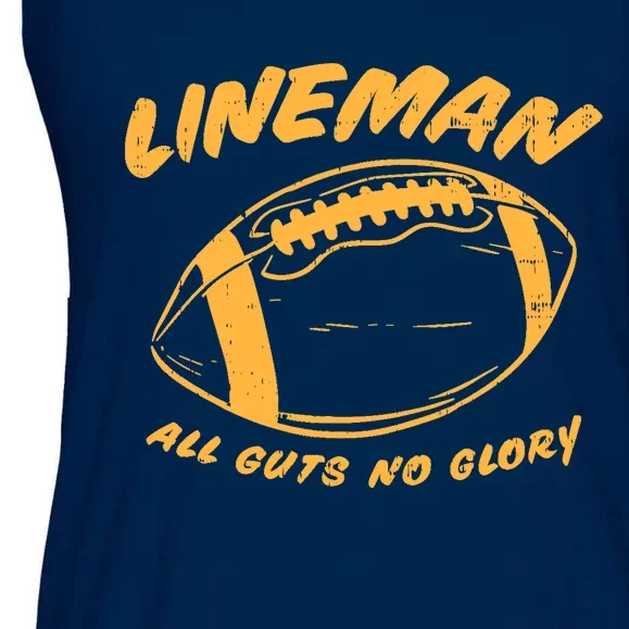 Lineman Guts Glory Funny American Football Gridiron Gift Ladies Essential Flowy Tank