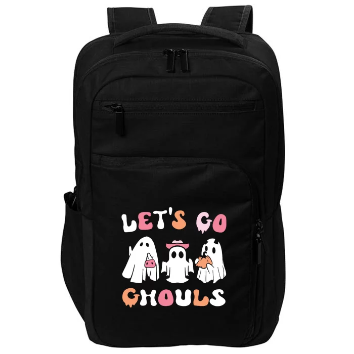 Lets Go Ghouls Halloween Ghost Impact Tech Backpack