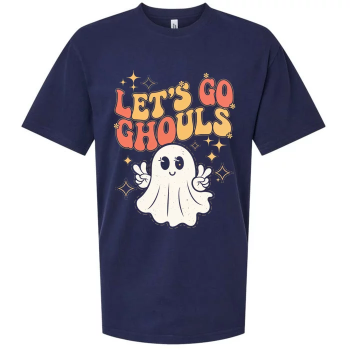 Lets Go Ghouls Ghost Halloween Spirit Costume Fun Gift Sueded Cloud Jersey T-Shirt