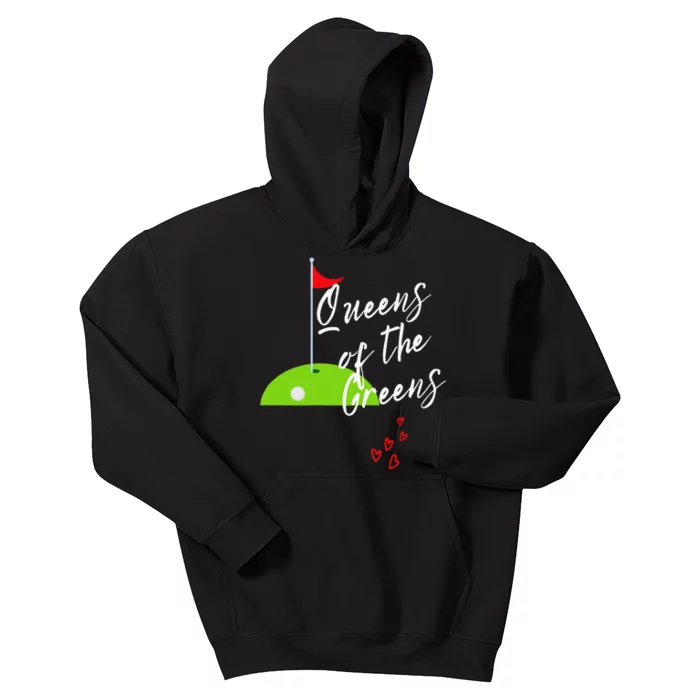 Ladies Golf Greens Women Queens Love Golfing Leagues Kids Hoodie