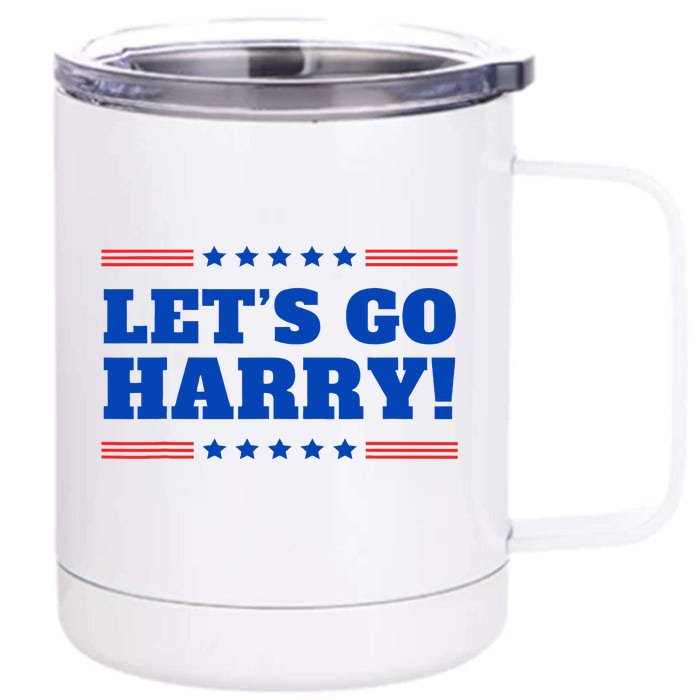 LetS Go Harry YouRe Voting Trump Today Front & Back 12oz Stainless Steel Tumbler Cup