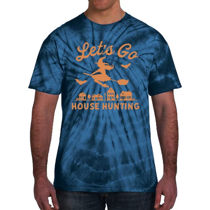 Lets Go House Hunting Witch Halloween Tie-Dye T-Shirt