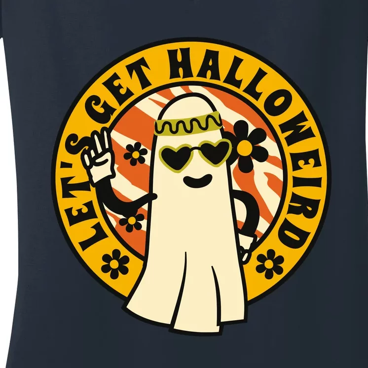 Lets Get Halloweird Women's V-Neck T-Shirt