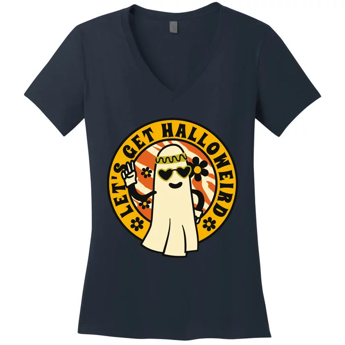 Lets Get Halloweird Women's V-Neck T-Shirt