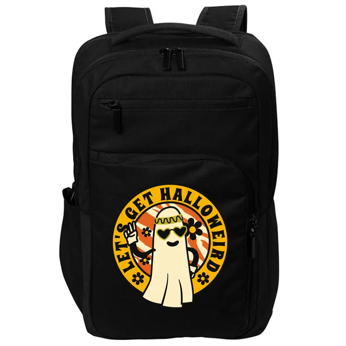 Let's Get Halloweird 60s Hippie Ghost Halloween Impact Tech Backpack