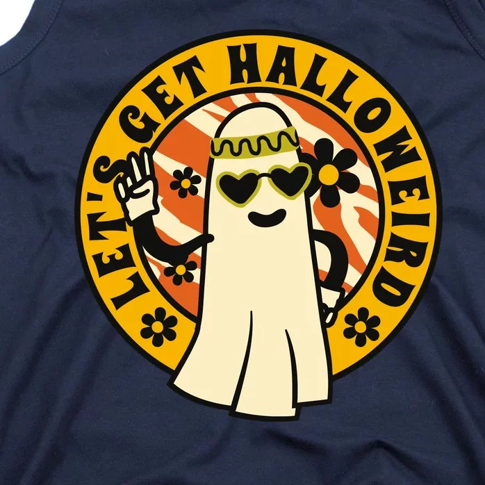 Let's Get Halloweird 60s Hippie Ghost Halloween Tank Top